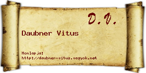 Daubner Vitus névjegykártya